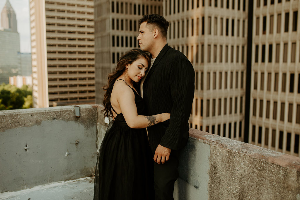 industrial couple photos in downtown 